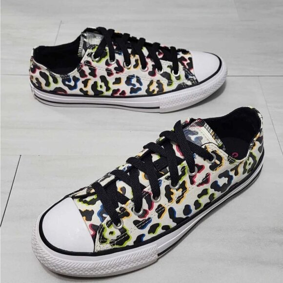 Converse All Stars Leopard Print Lows - Picture 1 of 12